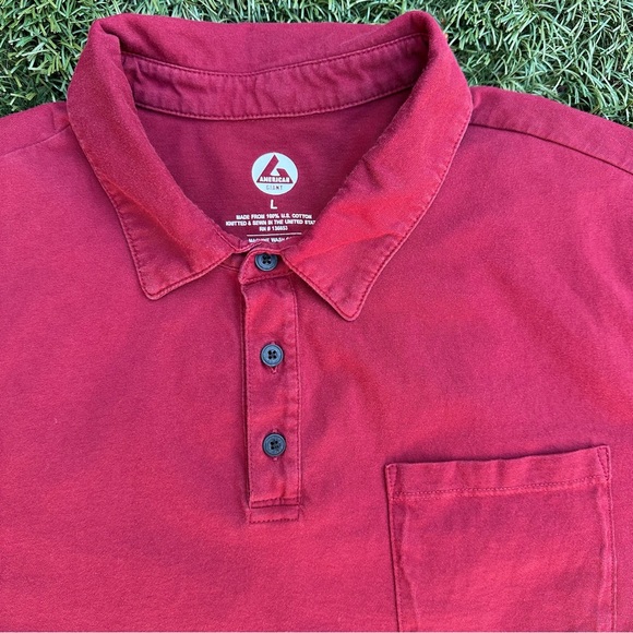 American Giant Other - American Giant Men’s Cotton Pocket Polo Shirt USA Made Classic Prep Minimalist L